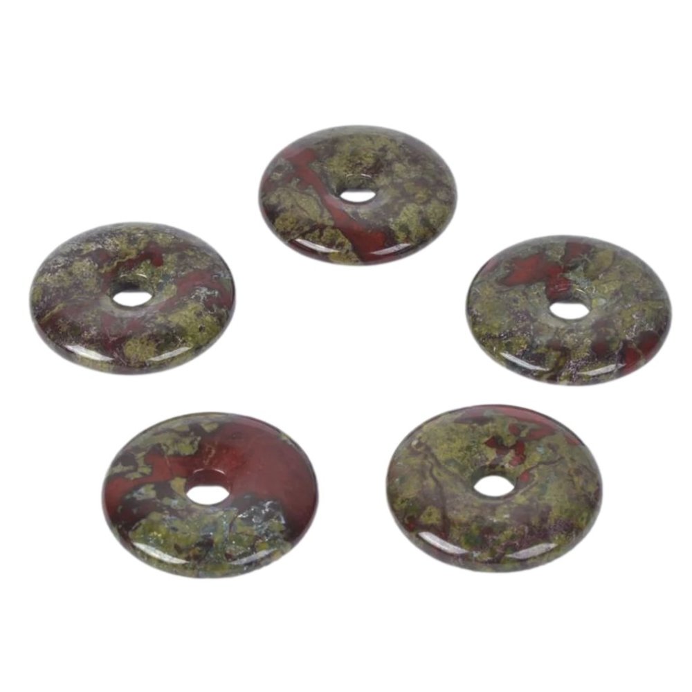 Dragons Blood Jasper Pendant with Lucky Coin - Picture 5 of 6